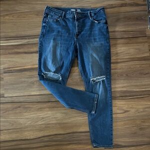Old Navy Midnight Blue Ripped Skinny Jeans